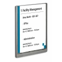 Durable Grey A4 Wall Mount Document Display 327 mm Height, 233 mm Width 486737