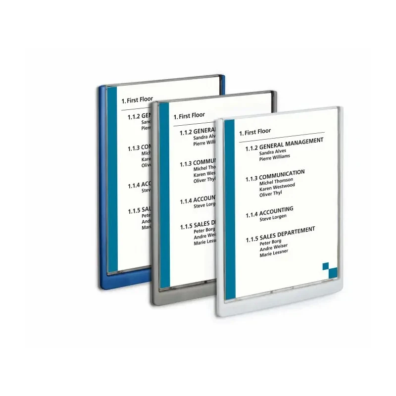 Durable Grey A4 Wall Mount Document Display 327 mm Height, 233 mm Width 486737