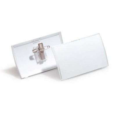 Durable Transparent Polypropylene Name Badge with Combi Clip 821419