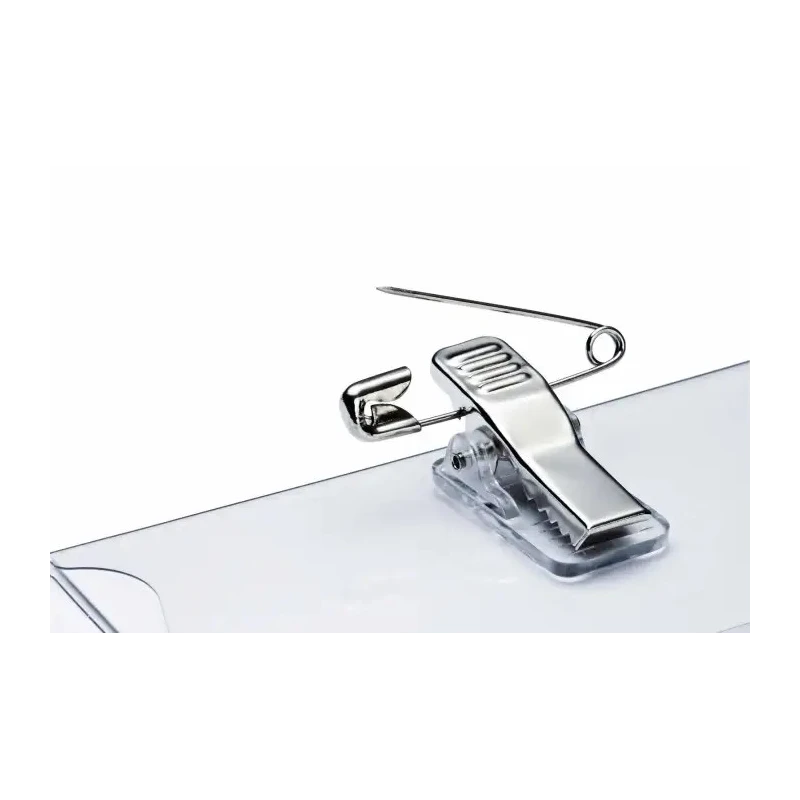 Durable Transparent Polypropylene Name Badge with Combi Clip 821419
