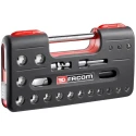 Facom 21-Piece 1/2 in Hexagon Socket Set with 72-Tooth Pear Head Ratchet, Chrome Vanadium Steel SL.DBOX112PB
