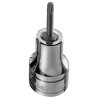 Facom 1/2 in Drive 3.84 mm Torx Square Socket with Bright Chrome Phosphate Finish 60mm Overall Length SXM.20