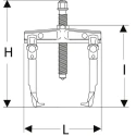 Facom Gear Bearing Puller, Hydraulic Force 10t, Capacity 110 to 270 mm, 1-Piece U.312G260
