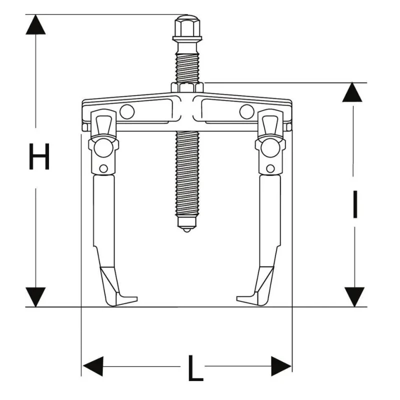 Facom Gear Bearing Puller, Hydraulic Force 10t, Capacity 110 to 270 mm, 1-Piece U.312G260
