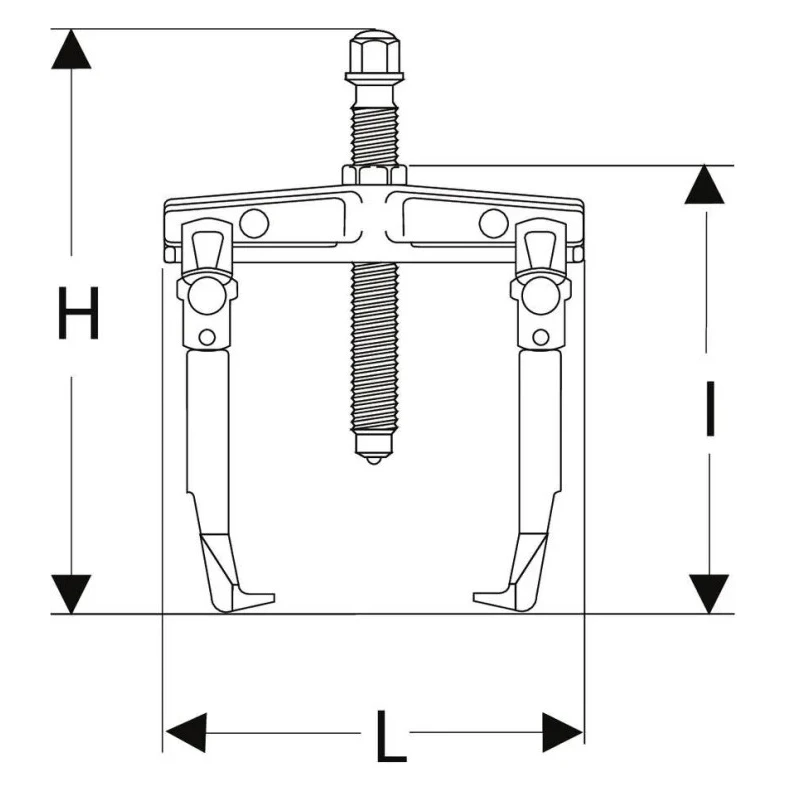 Facom Gear Bearing Puller, 10 t Force, 90 to 210 mm Capacity U.312G210