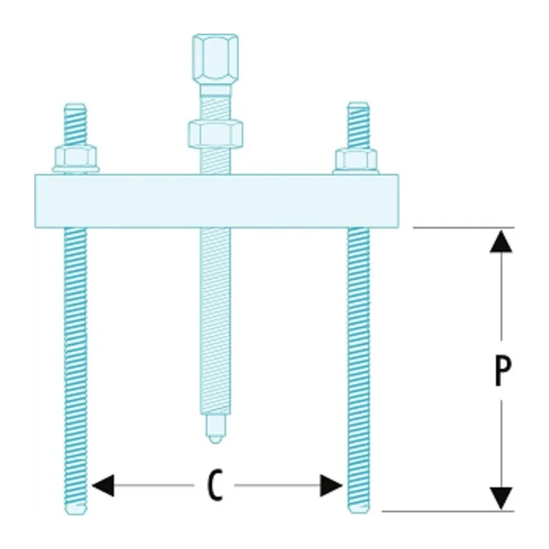 Facom Hydraulic Bearing Puller with 1 Tonne Hydraulic Force, Capacity 25 to 95 mm, 1-Piece U.23K1A