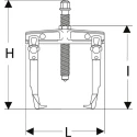 Facom Gear Bearing Puller 15 t Force, 1-Piece U.32T15-50