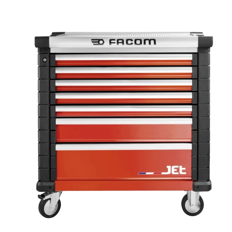 Facom 7 Drawer Wheeled Roller Cabinet Tool Chest, Dimensions 1m (L) x 575mm (W) x 1m (H) JET.7M4APF