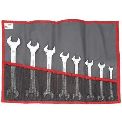 Facom 8-Piece Open End Spanner Set, Sizes 8 x 9 mm to 22 x 24 mm, Model 44.JE8T