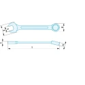Facom Non Sparking Beryllium Copper Alloy Spanner 6 mm, 105mm Overall 440.6SR