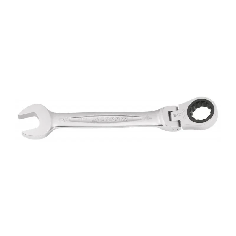 Facom Combination Ratchet Spanner Satin Chrome 161mm Overall 9/16 in 467F.9/16
