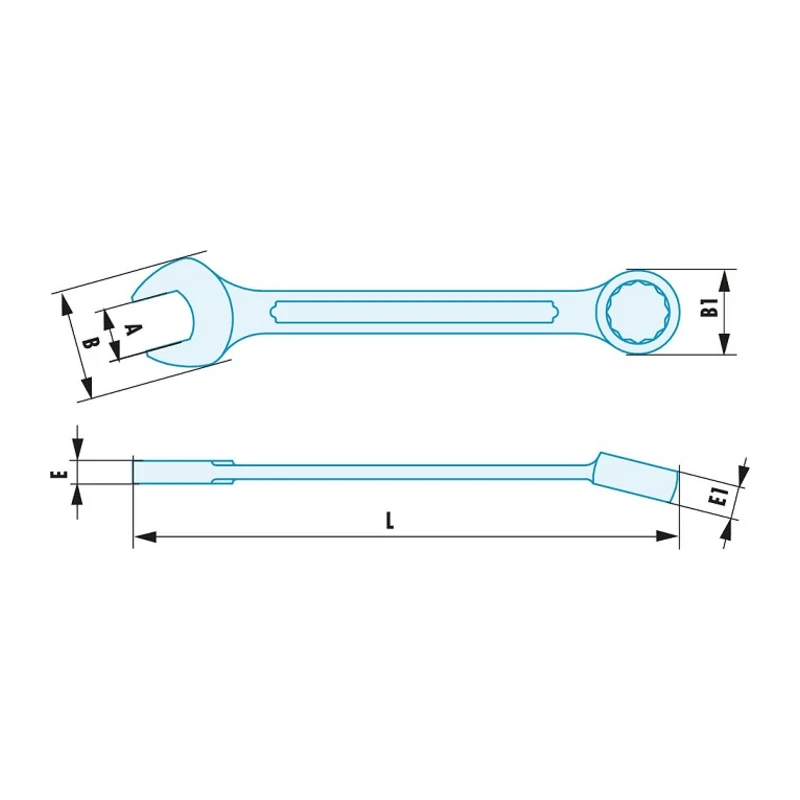 Facom 60 mm Beryllium Copper Alloy Non-Sparking Spanner 595mm Overall 440.60SR