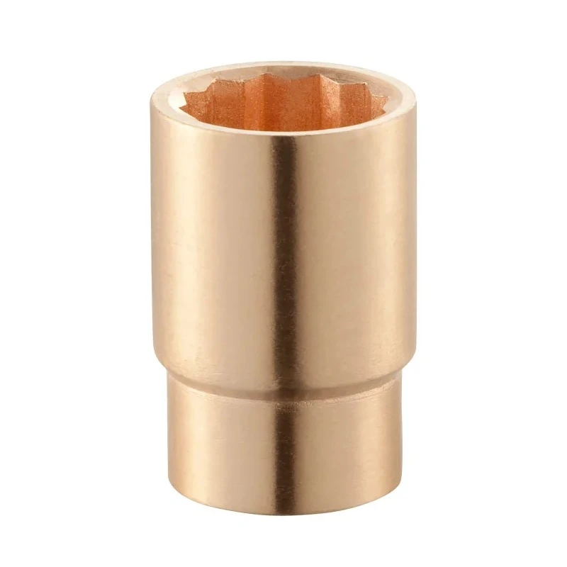 Facom 3/4 in Drive 28 mm 12 Point Square Socket, Non-Sparking Beryllium Copper Alloy, 55mm Overall Length K.28SR