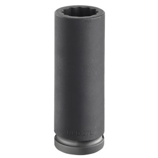 Facom 24 mm 3/4 in Drive 12 Point Impact Socket, Chrome Molybdenum Steel, 85mm Length NKD.24L