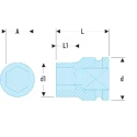 Facom 10 mm 1/2 in Drive 12 Point Standard Impact Socket Chrome Molybdenum Steel Manganese Phosphate Finish NSD.10B