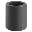 Facom 28 mm Metric Standard Impact Socket 1/2 inch Drive, 46 mm Length NSD.28B