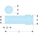 Facom 30 mm 1/2 in Drive 12 Point Impact Socket Chrome Molybdenum Steel, 82mm Length NSD.30L