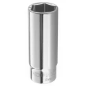 Facom 1/4 in Drive 7/16 in 6 Point Square Socket, Chrome Vanadium Steel, 50mm Overall Length R.7/16HEL
