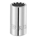 Facom Standard Square Drive Socket 1/4 in Drive 7/32 in Socket Size Chrome Vanadium Steel 22mm Overall Length R.7S