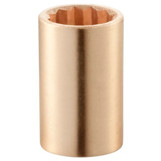 Facom 1/2 in Drive 27 mm 12 Point Square Socket with 46mm Overall Length S.27SR