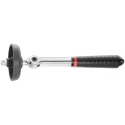 Facom 3/8 in Socket Wrench with Bi-Material Elastomer Handle, Satin Chrome Finish, 280mm Overall Length D.48