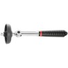 Facom 3/8 in Socket Wrench with Bi-Material Elastomer Handle, Satin Chrome Finish, 280mm Overall Length D.48