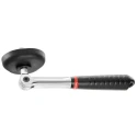 Facom 3/8 in Socket Wrench with Bi-Material Elastomer Handle, Satin Chrome Finish, 280mm Overall Length D.48