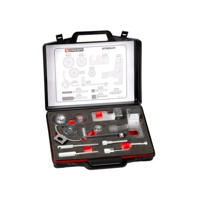 Facom 13 Piece Automotive Timing Belt Tool Kit with Case DT.REN-D1