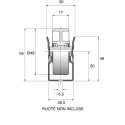 Interroll Medium Duty Zinc Plated Steel Roller Track 1.98 m Length x 30 mm Width x 54 mm Height BU40