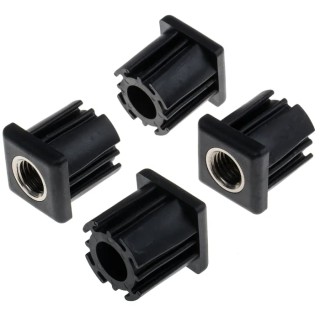 RS PRO Heavy Duty Square Nylon Tube Insert with Brass Nickel Plated Bush 235-0997