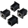 RS PRO Heavy Duty Square Nylon Tube Insert with Brass Nickel Plated Bush 235-0997