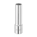 Facom Socket Spline Square 9/16 in, 3/8 in Drive, Bright Chrome Finish, Overall Length 63mm J.18SEL