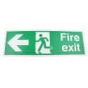 RS PRO Rigid Plastic FIRE EXIT English Exit Sign 450mm x 150mm 235-1186