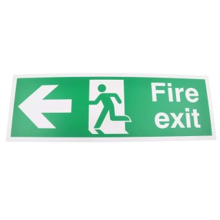 RS PRO Rigid Plastic FIRE EXIT English Exit Sign 450mm x 150mm 235-1186