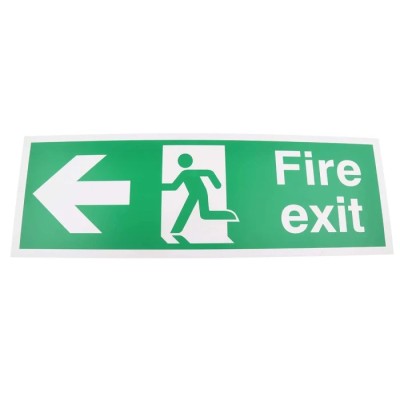 RS PRO Rigid Plastic FIRE EXIT English Exit Sign 450mm x 150mm 235-1186
