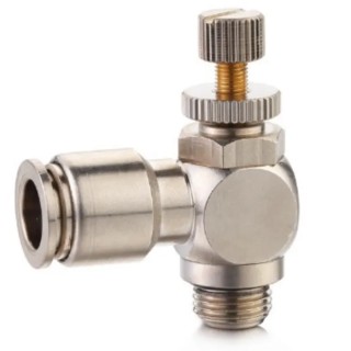 RS PRO Pneumatic Speed Controller Threaded M5 Male Inlet x 6 mm Outlet Brass Body 235-1188