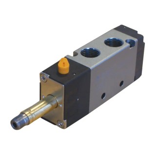 RS PRO Pneumatic Solenoid Valve 5/2 Pilot G 1/8, 5 Ports, 8 Bar Pressure, Stand Alone and Manifold Mount, Model 235-1244