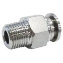 RS PRO 316 Stainless Steel Pneumatic Straight Threaded-to-Tube Adapter Male NPT 8mm Male Stud Coupling 235-1279