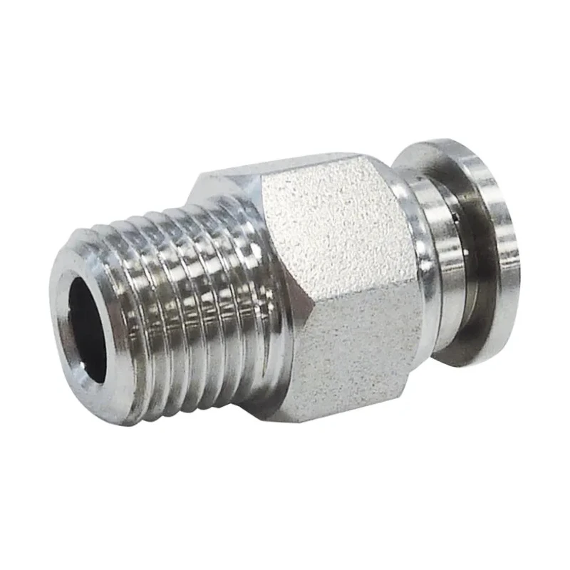 RS PRO 316 Stainless Steel Pneumatic Straight Threaded-to-Tube Adapter Male NPT 1/8 Male Stud Coupling 6mm Hose 235-1278