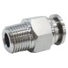RS PRO 316 Stainless Steel Pneumatic Straight Threaded-to-Tube Adapter Male NPT 1/8 Male Stud Coupling 6mm Hose 235-1278