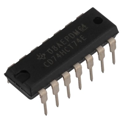 Texas Instruments 2 Flip Flop IC HCT, 14-Pin PDIP CD74HCT74E