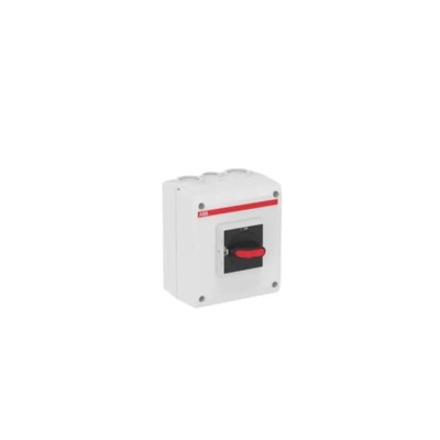 ABB 4-Pole Switch Disconnector IP65 Rated, Black Handle, 7.5 kW Switching Power, Screw Clamp Terminal 