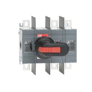 ABB 3-Pole Surface Mount Switch Disconnector IP00 3-Phase Black Handle Lug Terminal OT Series 