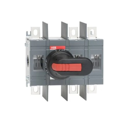 ABB 3-Pole Surface Mount Switch Disconnector IP00 3-Phase Black Handle Lug Terminal OT Series 