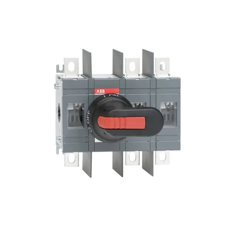 ABB 3-Pole Surface Mount Switch Disconnector IP00 3-Phase Black Handle Lug Terminal OT Series 