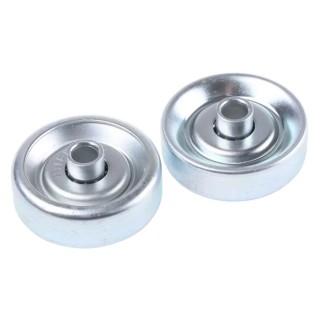 Interroll Steel Skate Wheel 48 mm Diameter 16 mm Width 8.2 mm Bore 24 mm Bore Length Load Capacity 200N Model 2201