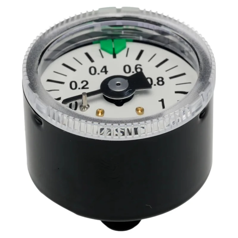 SMC Pressure Gauge 0 to 10 bar Maximum Pressure, Rolled Steel Case, Back Entry, White Dial G36-10-01