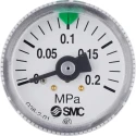 SMC 37 mm R 1/8 in Type R Pressure Gauge, 2 bar G36-2-01