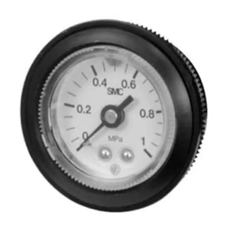 SMC 42 mm Stainless Steel Case Type R 1/4 in Back Entry Pressure Gauge 10 bar G46-10-02