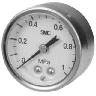 SMC 43 mm R 1/8 in Type R Stainless Steel Pressure Gauge 2 bar G43-2-01